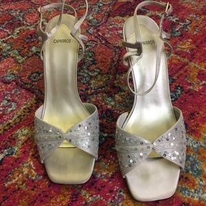 Charming sequined dance sandals